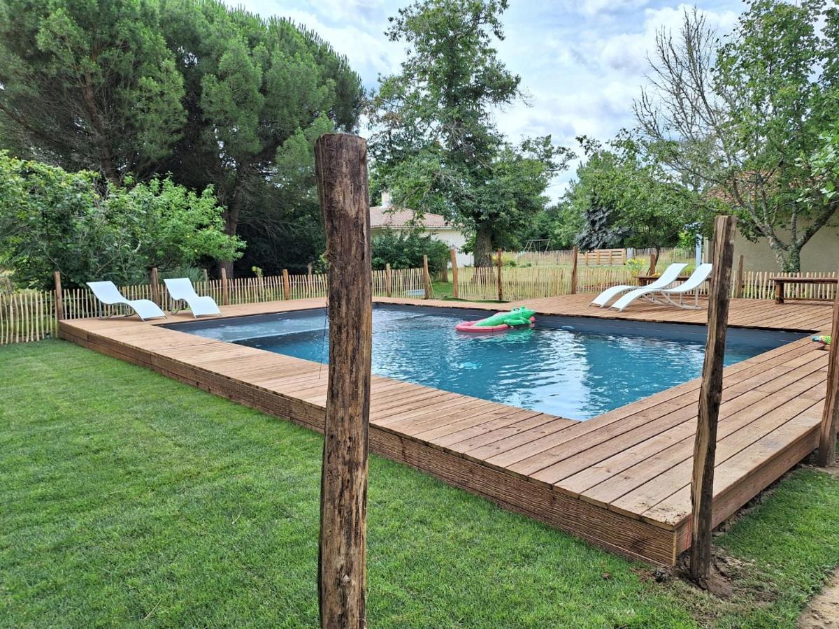 La Pinede Du Cheou, Piscine, Logement Independant, Parking, Draps, Wifi Fibre Mimizan Exterior photo